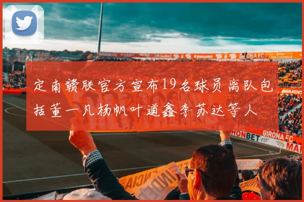 定南赣联官方宣布19名球员离队包括董一凡杨帆叶道鑫李苏达等人